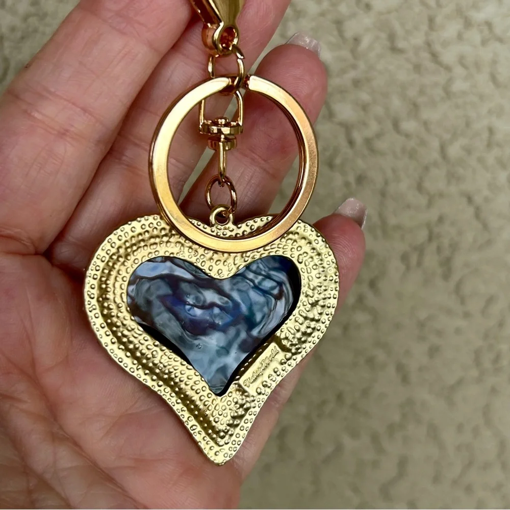 Eye-Catching Blue Heart Keychain/Bag Charm